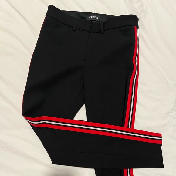 Express Skinny Dress Pant with Red Stripe - size 4 Regular - Picture 1 of 3